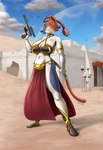 anthro armor big_breasts bikini blaster blaster_pistol bottomwear breasts clothed clothing collar cosplay costume crossover_cosplay female footwear fur gun hair headgear helmet holding_object holding_weapon jewelry loincloth looking_at_viewer multicolored_body multicolored_fur navel ranged_weapon slave_leia_costume smile solo stormtrooper swimwear tail tatooine tattoo topwear two-piece_swimsuit weapon smeargle20 epic_games fortnite star_wars cate_meowdy leia_organa calico_cat domestic_cat felid feline felis mammal 2025 absurd_res crossover digital_drawing_(artwork) digital_media_(artwork) hi_res