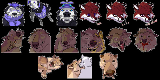 bulletproof_vest clothing feral group hat headgear headwear male muzzle_in_mouth nom propeller_hat scarf sticker fetishame canid canine canis mammal wolf 2:1 hi_res meme