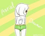 amber_eyes anthro blush briefs butt clothed clothing green_clothing green_underwear male shaking_butt solo tail underwear underwear_only young young_anthro young_male meatncat undertale undertale_(series) asriel_dreemurr bovid caprine goat mammal 2d_animation animated loop short_playtime