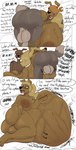 anthro anthro_pred anthro_prey areola balls belly big_areola big_balls big_belly big_breasts big_butt blonde_hair blush bodily_fluids body_in_mouth body_outline breasts brown_body butt canid canine canis carrying_another clenching_balls comic describing_balls describing_butt digestion digestion_noises digital_media_(artwork) dipstick_tail domestic_dog dominant dominant_female drooling ejaculation face_imprint female female_pred fox genitals group hair head_first hi_res huge_balls huge_belly huge_breasts imprint itskorrie korrie_(character) male male/female male_prey mammal markings masturbation masturbation_inside_body masturbation_inside_stomach neck_bulge pirate reclining saliva same_size_vore shoulder_carry submissive submissive_male swallowing tail tail_markings talking_to_another toothy_smile trio vore willing_prey