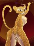 anthro areola butt circus female fur genitals long_tail looking_at_viewer nipples nude pussy smile solo tail yellow_body yellow_fur conditional_dnp taurika dreamworks madagascar_(series) gia_the_jaguar felid jaguar mammal pantherine 2019 3:4 hi_res