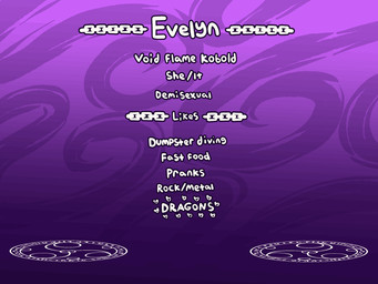 animated_webp black_body black_bottomwear black_choker black_clothing black_eyes black_jewelry black_necklace black_pants black_text_outline black_wings bottomwear breasts butt chain choker claws clothing curvy_figure eyelashes featureless_breasts featureless_crotch female front_view horn idle_animation jewelry looking_at_viewer multicolored_body multicolored_tail necklace no_eyebrows nude pants pose posing_for_the_viewer purple_background purple_clothing purple_shirt purple_topwear rear_view shirt simple_background small_wings smile smiling_at_viewer solo spread_legs spreading standing summoning_circle symbol tail text thick_thighs toothy_grin topwear transformation white_body white_text wide_hips wings whygena evelyn_(whygena) kobold scalie 2026 animated colored model_sheet reference_image