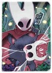 anthro areola between_thighs biped black_body black_eyes blush border breasts cloak clothing detailed_background dialogue duo female male male/female nipples non-mammal_breasts speech_bubble text white_body white_border disabledfetus hollow_knight team_cherry hornet_(hollow_knight) the_knight_(hollow_knight) arthropod vessel_(species) absurd_res english_text hi_res