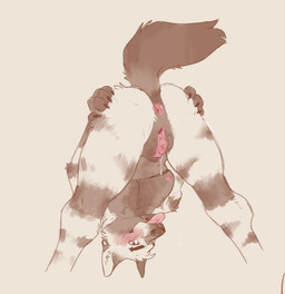 andromorph andromorph_anthro anthro anus bent_over big_clitoris blush bodily_fluids butt clitoris flirting flirting_with_viewer genital_fluids genitals intersex intersex_anthro mastectomy_scar nipples nude_andromorph nude_anthro presenting presenting_hindquarters rear_view scar simple_background solo tan_background tongue tongue_out vaginal_fluids visibly_trans vulva vannthunder canid canine canis mammal wolf trans_(lore) trans_man_(lore)