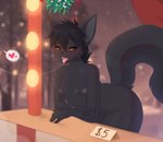 after_kiss anthro black_nose black_sclera blush bodily_fluids femboy fur hair holidays kissing_booth lights male mistletoe nipples nude outside plant public public_nudity saliva scar snow solo tail shudayuda christmas darkwolf_(darkwolfdemon) canid canine canis mammal wolf absurd_res digital_media_(artwork) hi_res shaded