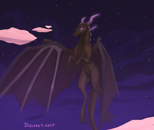 black_body claws cloud female feral flying genitals grey_body horn membrane_(anatomy) membranous_wings outside purple_eyes quadruped solo tail toe_claws vulva wings discreet_user microsoft minecraft mojang mythology xbox_game_studios jean_(minecraft) dragon ender_dragon mythological_creature mythological_scalie scalie 2023 digital_media_(artwork) hi_res