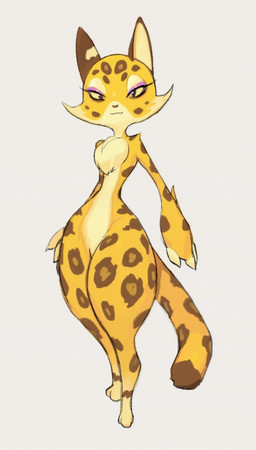 3_fingers anthro biped brown_body brown_ears brown_fur brown_nose brown_tail cheek_tuft chest_tuft claws countershade_face countershade_fur countershade_neck countershade_torso countershading eyelashes eyeshadow facial_tuft female female_anthro finger_claws fingers flat_chested front_view fur half-closed_eyes kemono leg_markings leopard_spots looking_at_viewer makeup markings multicolored_body multicolored_ears multicolored_fur multicolored_tail narrowed_eyes no_sclera nude pink_eyeshadow pupils simple_background slim small_waist smile socks_(marking) solo spots spotted_body spotted_fur spotted_markings spotted_tail standing tail tail_markings tan_body tan_countershading tan_ears tan_fur tan_inner_ear thick_thighs tuft two_tone_ears two_tone_tail white_background yellow_body yellow_eyes yellow_fur yellow_tail soda_uyu kirby_(series) kirby_and_the_forgotten_land nintendo clawroline felid leopard mammal pantherine colored digital_media_(artwork) full-length_portrait portrait