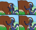 anthro anus balls blue_body blue_fur bodily_fluids brown_body brown_fur butt cum cum_inside cum_on_balls duo eating_feces ejaculation enjoying_feces farm feces feces_in_ass feces_in_mouth feces_on_belly feces_on_body feces_on_ear feces_on_face feces_on_shoulder feces_pile fence feral fur genital_fluids genitals grass grass_field inflation living_toilet male male/male masturbation nude nude_anthro nude_feral nude_male path peeing penile penile_masturbation penis plant pooping scat_inflation scatplay swallowing swallowing_feces_whole tail tree yellow_sclera refe2 xyi vyse_(psychowolvesbane) bovid bovine canid canine canis cattle mammal wolf