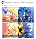 anthro blush burning caption digit_ring duo eyes_closed female happy hero humor jewelry looking_at_viewer male male/female photobomb princess proposal ring ring_box romantic romantic_couple royalty sleeping smile social_media text wedding_ring sg_animates sega sonic_the_hedgehog_(series) blaze_the_cat sonic_the_hedgehog domestic_cat eulipotyphlan felid feline felis hedgehog humanoid mammal