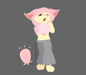 after_transformation anthro female flashing flashing_breasts flashing_penis flashing_pussy inviting inviting_viewer male open_mouth smug smug_face smug_grin solo teasing transformation yawn slideshowart nintendo pokemon generation_3_pokemon pokemon_(species) skitty 2d_animation animated hi_res