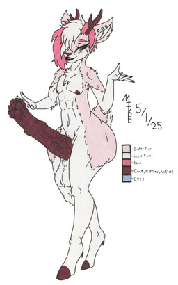 animal_genitalia animal_penis anthro antlers balls big_balls big_penis blue_eyes brown_antlers brown_hooves brown_nails brown_nipples brown_nose brown_penis colored_nails ear_piercing equine_genitalia equine_penis eyebrows femboy fur genitals hair hooves horn huge_penis inner_ear_fluff male medial_ring multicolored_body multicolored_fur multicolored_hair nails navel nipples penis piercing pink_body pink_eyebrows pink_fur pink_hair simple_background solo standing tail text tuft vein veiny_penis white_background white_balls white_inner_ear_fluff mikefox2400 sasha_(mikefox2400) deer mammal english_text hi_res