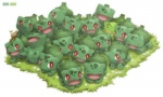 ambiguous_gender daww eyes_closed feral flower generic_flower grass group large_group leaf open_mouth plant quadruped red_eyes simple_background teeth white_background ditb nintendo pokemon bulbasaur elemental_creature flora_fauna generation_1_pokemon pokemon_(species) scalie shiny_pokemon 5:3