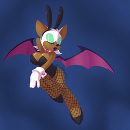 anthro bat_wings big_breasts black_clothing black_footwear black_leotard black_nose black_shoes breasts brown_body brown_fur bunny_costume cleavage clothed clothing costume cuffs_(clothing) dark_body dark_skin eyelashes eyes_closed eyeshadow fake_ears fake_rabbit_ears female fishnet_clothing fishnet_legwear footwear front_view fur gloves green_eyeshadow hand_behind_head handwear legwear leotard makeup membrane_(anatomy) membranous_wings purple_eyeshadow shoes solo thick_thighs white_body white_clothing white_fur white_gloves white_handwear wide_hips wings captain_molasses sega sonic_the_hedgehog_(series) rouge_the_bat bat mammal 1:1 hi_res