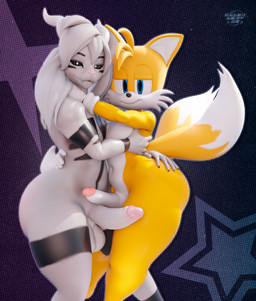 anthro balls butt clothing duo fur genitals gloves hair handwear horn hug humanoid_genitalia humanoid_penis long_ears looking_at_viewer male male/male nude penis tail white_body white_fur melongoat3d sega sonic_the_hedgehog_(series) undertale undertale_(series) asriel_dreemurr asriel_dreemurr_(god_form) miles_prower boss_monster_(undertale) bovid canid canine caprine fox goat mammal 3d_(artwork) digital_media_(artwork) hi_res