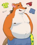 anthro belly big_belly clothing fur male male_anthro moobs navel nipples orange_body orange_fur overweight overweight_male shirt solo topwear underwear white_body white_fur thatdouginme geronimo_stilton_(series) trap_stilton mammal murid murine rat rodent 2023