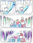 aftertale animated_skeleton bone brother_(lore) brothers_(lore) chara_(undertale) clothed clothing coat comic dialogue english_text human jacket loverofpiggies mammal monster not_furry open_mouth papyrus_(undertale) sans_(undertale) scarf shocked sibling_(lore) skeleton surprise teeth text topwear undead undertale undertale_(series)