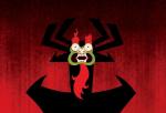 ambiguous_gender looking_at_viewer not_furry open_mouth simple_background solo teeth iron_titan samurai_jack aku demon