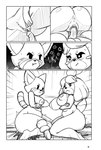 absurd_res aggretsuko ailurid animal_crossing anthro breasts canid canine canis comic domestic_dog duo_focus english_text facesitting female female_penetrated group group_sex hi_res ichduhernz isabelle_(animal_crossing) male male/female male_penetrating male_penetrating_female mammal monochrome nintendo penetration red_panda retsuko sanrio sex shih_tzu sitting_on_another text thick_thighs toy_dog triangle_position villager_(animal_crossing)