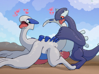 5_fingers ahegao all_fours anal anal_penetration biped black_body blue_body blue_countershading blue_eyes blush blush_lines bodily_fluids butt cloud countershading cum cum_drip cum_in_ass cum_inside cum_on_butt cum_on_ground cum_on_penis cum_pool cum_string day desert doggystyle dripping duo fangs feral feral_on_feral feral_penetrated feral_penetrating feral_penetrating_feral fingers from_behind_position genital_fluids genitals heart_symbol long_tail looking_at_another looking_back looking_pleasured male male/male male_penetrated male_penetrating male_penetrating_male motion_lines open_mouth orgasm penetration penile penile_penetration penis penis_in_ass pink_penis raised_tail red_eyes red_sclera saliva saliva_string sand sex shadow slightly_chubby sweat tail tail_hug tapering_penis teeth tongue tongue_out white_body conditional_dnp phosaggro nintendo pokemon avian generation_2_pokemon generation_3_pokemon legendary_pokemon lugia pokemon_(species) shadow_lugia shadow_pokemon 2021 4:3 cel_shading dated digital_media_(artwork) pixel_(artwork) shaded signature