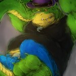 anthro belly bottomwear clothing green_body hat headgear headwear kemono male overweight overweight_male pants shirt solo topwear laohu brok_the_investigator cowcat_games brok_(brok_the_investigator) alligator alligatorid crocodilian reptile scalie 1:1 2022