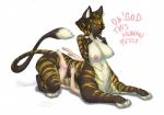 ambiguous_gender big_breasts breasts duo felid female female/ambiguous female_focus hi_res human human_on_taur inner_ear_fluff interspecies mammal nebaglubina nipples nude on_top pantherine sex size_difference smothering solo_focus tail taur tiger tuft