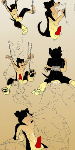 anal animal_genitalia anthro bdsm bodily_fluids bound chain chair_position cowgirl_position cum cum_inside cum_string dominant dominant_male duo erection faceless_character faceless_male from_behind_position from_front_position genital_fluids genitals interspecies knot larger_dom larger_male male male/male male_on_bottom male_on_top male_penetrated male_penetrating male_penetrating_male on_bottom on_top penetration penis rope sex sheath size_difference smaller_male straddling submissive submissive_male suspension tail ne_ziggy mythology border_collie canid canine canis collie domestic_dog dragon herding_dog mammal mythological_creature mythological_scalie pastoral_dog scalie sheepdog hi_res