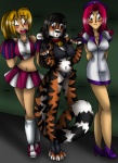 aakashi cheerleader clothing costume felid female group human male mammal nurse pantherine tiger transformation
