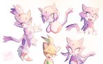 anthro clothing duo eyes_closed female footwear gloves hair handwear open_mouth open_smile ponytail simple_background smile yellow_eyes quark19601 sega sonic_the_hedgehog_(series) blaze_the_cat marine_the_raccoon felid feline mammal procyonid raccoon 2019 hi_res