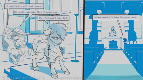 church clothed clothing dialogue female feral group hat headgear headwear horn inside sitting text wings icychamber friendship_is_magic hasbro my_little_pony mythology applejack_(mlp) fluttershy_(mlp) rainbow_dash_(mlp) twilight_sparkle_(mlp) equid equine mammal mythological_creature mythological_equine pegasus unicorn absurd_res comic english_text hi_res monochrome