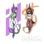 anthro duo genitals half_naked male male_focus nude penis presenting presenting_penis fellarius canid canine fox mammal 1:1 absurd_res digital_drawing_(artwork) digital_media_(artwork) hi_res