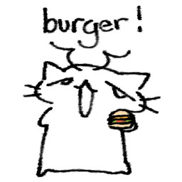 ambiguous_gender antennae_(anatomy) anthro burger chibi dialogue featureless_crotch food holding_burger holding_food holding_object nude solo text whiskers sillycritterz domestic_cat felid feline felis mammal 1:1 2023 english_text