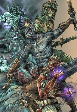 anthro green_eyes melee_weapon shield sword tail weapon tomato_(artist) bethesda_game_studios microsoft the_elder_scrolls the_elder_scrolls_online argonian lizard reptile scalie