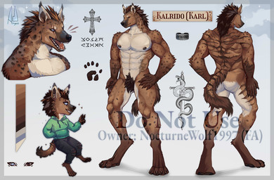 5_fingers 5_toes abs anthro arm_tattoo athletic athletic_anthro athletic_male barefoot belly_tattoo black_bottomwear black_claws black_clothing black_pants bottomwear brown_body brown_eyes brown_fur brown_hair brown_inner_ear_fluff brown_pawpads brown_spots brown_stripes chibi claws closed_smile clothed clothed_anthro clothed_male clothing color_swatch countershade_legs countershade_neck countershade_torso countershading cross cross_tattoo dagger_tattoo digitigrade ear_piercing ear_ring eye_scar facial_scar fangs feet finger_claws fingerpads fingers front_view fully_clothed fully_clothed_anthro fully_clothed_male fur gesture green_clothing green_hoodie green_topwear grey_background grey_eyes hair hand_gesture hand_on_hip hand_on_own_hip hand_print heterochromia hoodie inner_ear_fluff male markings metal_ring mouth_closed mouth_scar multiple_angles nipple_piercing nipples nude_anthro nude_male open_mouth open_smile pants pawpads pecs piercing pupils rear_view ring_piercing scar simple_background smile snake_tattoo solo sparkles spots spotted_body spotted_fur spotted_head spotted_legs standing striped_back striped_legs striped_markings striped_tail stripes tail tail_markings tattoo teeth text toe_claws toes tongue_showing topwear torn_bottomwear torn_clothing torn_pants tuft v_sign white_body white_countershading white_pupils white_sclera wrist_tattoo airykoi kalrido_(nocturnewolf) hyena mammal 2023 artist_name bust_portrait character_name commissioner_name full-length_portrait hi_res model_sheet portrait