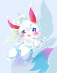 ambiguous_gender blush fur kemono open_mouth open_smile semi-anthro smile solo white_body white_fur deaic lagomorph leporid mammal rabbit 2019 hi_res