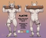 2023 6:5 abs aljistar_(beefythebull) ankle_cuffs anthro assassin back_muscles back_scar balls bdsm biceps bondage bound bovid bovine butt cattle chain chained chastity_cage chastity_cage_only chastity_device chastity_device_only collar cuff_(restraint) deltoids european_mythology genitals greek_mythology hi_res hooves horn leg_scar looking_at_viewer male mammal metal_chastity_cage metal_collar minotaur model_sheet muscular muscular_arms muscular_thighs mythology nude obliques pecs restrained_arms restrained_legs restraints rov scar simple_background slave solo standing triceps white_balls yoke yoke_pose