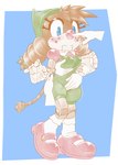 anthro blue_eyes blush breast_grab breasts brown_hair clothing doll female footwear freckles gloves grope group hair hand_on_breast handwear hat headgear headwear machine multi_hand overalls puppet red_nose shoes socks tail wooden_body icydirtball idw_publishing sega sonic_the_hedgehog_(comics) sonic_the_hedgehog_(idw) sonic_the_hedgehog_(series) belle_the_tinkerer animate_inanimate badnik living_doll absurd_res hi_res
