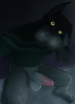 anthro balls bottomless bottomless_male clothed clothing erection fur genitals glans glowing glowing_eyes grey_body grey_fur holding_object holding_weapon humanoid_genitalia humanoid_penis looking_at_viewer male nude penile penis simple_background solo spoiler_alert sweater tail teeth topwear tuft venom_injector weapon whiskers white_body white_fur nutking disney zootopia pawbert_lynxley canada_lynx felid feline lynx mammal 2025 colored digital_drawing_(artwork) digital_media_(artwork) hi_res