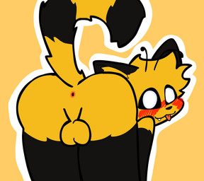 anthro anus backsack balls bent_over bent_over_with_legs_held_straight blep butt genitals male presenting presenting_anus presenting_hindquarters raised_tail solo tail tongue tongue_out slippykitty aster_(slippykitty) animal_humanoid arthropod bee cat_humanoid domestic_cat felid felid_humanoid feline feline_humanoid felis humanoid hybrid hymenopteran insect mammal mammal_humanoid hi_res