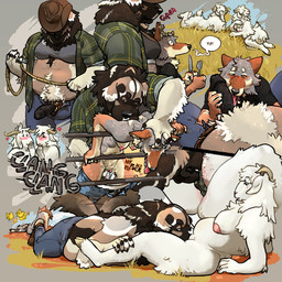 anthro areola being_watched biped black_dildo blush bodily_fluids breasts breath brown_body brown_fur caught chest_tuft clanging clothed clothed_sex clothing cunnilingus dildo dildo_lick dominant emanata farm female female/female female_penetrated female_penetrating female_penetrating_female fingering fucked_silly fur genital_fluids genitals grass group growling heart_symbol holding_fork holding_knife holding_object horn knife larger_dom licking looking_at_another looking_pleasured moan nipples on_fence oral outside_sex overweight overweight_female panting penetration plant pubes public public_sex sex sex_toy size_difference smaller_penetrated speech_bubble strapon tail tail_motion tailwag tongue tuft unconscious vaginal vaginal_fingering vaginal_fluids veiny_dildo vulva white_body white_fur white_pubes x_eyes yipping adabear avian bird bovid canary canid canine canis caprine cashmere_goat coyote domestic_dog domestic_goat finch goat leonberger mammal molosser mountain_dog oscine passerine 1:1 hi_res sketch_page