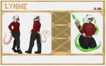 bottomwear clothing eyewear footwear glasses gynomorph intersex male pants shoes solo sweater topwear turtleneck wearing_glasses vrisoka warhammer_(franchise) lynne_(skittersqueak) mammal murid murine rat rodent skaven 16:10 absurd_res hi_res model_sheet widescreen