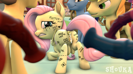 after_rape after_sex animal_genitalia animal_penis animal_vulva anus big_anus big_butt big_penis blue_eyes blue_penis bodily_fluids body_writing breasts butt clenched_teeth cum cum_in_ass cum_in_vagina cum_inside degradation degradation_text equine_genitalia equine_penis equine_vulva female female_focus feral forced gang_rape gangbang genital_fluids genitals group group_sex hair long_penis looking_at_viewer male male/female nipples outside penis pink_hair pink_tail ponyville presenting presenting_hindquarters puffy_anus purple_penis quadruped rape red_penis scared sex tail tally_marks teeth text vehicle vulva wagon shoukaart friendship_is_magic hasbro my_little_pony braeburn_(mlp) caramel_(mlp) fluttershy_(mlp) night_light_(mlp) equid equine horse mammal pony 16:9 3d_(artwork) absurd_res digital_media_(artwork) hi_res source_filmmaker_(artwork) watermark widescreen