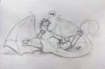 curling_toes feet female feral fur genitals inviting looking_at_viewer nude nut_(hardware) presenting pussy screw smile solo spread_legs spreading tail tongue tongue_out wings karukuji mythology tylon dragon furred_dragon furred_scalie mythological_creature mythological_scalie scalie 2018 monochrome pictographics sketch