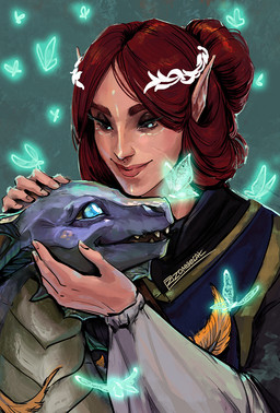 ambiguous_gender blue_eyes female feral green_background group hair humanoid_pointy_ears loose_feather pointy_ears purple_body red_hair simple_background smile thatzombiecat mythology paizo pathfinder pathfinder:_wrath_of_the_righteous aivu commander_(pathfinder_wrath_of_the_righteous) arthropod butterfly dragon elf humanoid insect lepidopteran mythological_creature mythological_scalie scalie 2021 digital_media_(artwork)