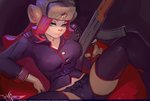 ak-47 ak_platform anthro assault_rifle breasts clothing communism female gun hair legwear lying magazine_(gun) panties politics ranged_weapon red_hair rifle solo spread_legs spreading stockings underwear weapon kardie kalashnikov las_lindas naerie bear mammal absurd_res hi_res