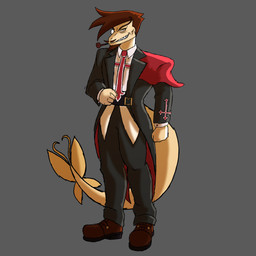 5_fingers anthro beard big_tail black_eyes brown_hair business_suit clothing cosplay eyewear facial_hair fingers grey_background hair long_tail looking_at_viewer male monocle mustache necktie scales sharp_teeth short_hair simple_background smile smoking_pipe snout solo suit tail tan_body tan_scales teeth jauntyweb arc_system_works cavemanon_studios guilty_gear snoot_game slayer_(guilty_gear) taxi_driver_(snoot_game) dinosaur prehistoric_species reptile scalie 2024 absurd_res digital_drawing_(artwork) digital_media_(artwork) hi_res