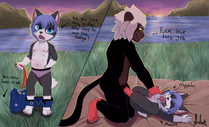 age_difference anal anal_penetration anthro anthro_on_anthro anthro_penetrated anthro_penetrating anthro_penetrating_anthro clothing cub_scout duo feet female female_on_bottom female_penetrated forced from_front_position genitals landscape larger_male looking_pleasured lying male male/female male_on_top male_penetrating male_penetrating_female missionary_position multi_nipple nature nipples older_male on_back on_bottom on_top pawpads paws penetration penile penile_penetration penis penis_in_ass penis_on_butt profanity rape sex size_difference smaller_female smaller_penetrated soles text toes underwear vulva young young_penetrated younger_penetrated azmut ape canid canine canis domestic_dog haplorhine mammal monkey primate absurd_res english_text hi_res