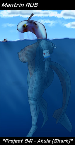 big_breasts big_butt breasts butt ears_up female flag genitals looking_at machine mechanical_arms mechanical_body mechanical_leg morning navy nipples russian sea ship soviet_union submarine tail vehicle vulva water watercraft mantrinrus fish living_machine living_submarine living_vehicle living_watercraft marine shark hi_res