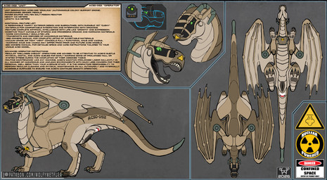 bodily_fluids dripping female feral horn machine markings mechdragon metal_tongue mouth_shot multicolored_body open_mouth pink_eyes scales solo tan_body teeth teeth_showing text tongue tongue_out ventral_scales white_body wolfywetfurr_(artist) mythology dragon mythological_creature mythological_scalie robot robot_feral scalie english_text headshot_portrait hi_res portrait