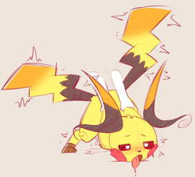 2_tails 3_toes ahegao ambiguous_fluids ambiguous_gender arm_grab ass_up biped bipedal_feral black_body black_ears black_eyes black_fur black_tail blush blush_lines bodily_fluids bodily_fluids_on_ground brown_body brown_fur brown_paws cheek_markings dipstick_ears dipstick_tail disembodied_hand dripping duo ear_markings facial_markings feet feral fluids_on_ground fur fur_markings genital_fluids gradient_fur gradient_tail gradient_tail_tip head_markings leg_markings liquid looking_pleasured markings motion_lines multi_tail multicolored_ears orange_body orange_ears orange_fur orange_tail paws pupils red_body red_cheeks red_fur saliva saliva_drip shaking socks_(marking) solo_focus spread_legs spreading tail tail_markings toes tongue tongue_out trembling white_arms white_pupils yellow_body yellow_fur yellow_tail plattyneko nintendo pokemon pokemon_legends_z-a generation_9_pokemon mammal mega_evolution mega_raichu mega_raichu_x murid pokemon_(species) rodent digital_drawing_(artwork) digital_media_(artwork) sketch
