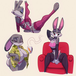 aloha_shirt anthro armchair armwear balls barefoot biped black_armwear black_clothing black_elbow_gloves black_gloves black_handwear black_legwear black_thigh_highs breasts buckteeth chair clothed clothing cock_sock crossdressing duo ears_back elbow_gloves erection eyebrows eyeliner feet female femboy footwear fur furniture genitals gloves green_clothing green_shirt green_topwear grey_body grey_fur grey_tail handwear inner_boob legwear makeup male open_clothing open_shirt open_topwear panties pattern_clothing pattern_shirt pattern_topwear penis penis_clothing pink_clothing pink_nose pink_panties pink_underwear pivoted_ears purple_eyes red_armchair red_clothing red_cock_sock red_legwear red_thigh_highs shirt simple_background socks standing tail teeth thigh_highs toeless_thigh_highs topwear underwear white_background white_clothing white_gloves white_handwear bigdad disney looney_tunes warner_brothers zootopia bugs_bunny judy_hopps european_rabbit lagomorph leporid mammal oryctolagus rabbit 1:1 2025